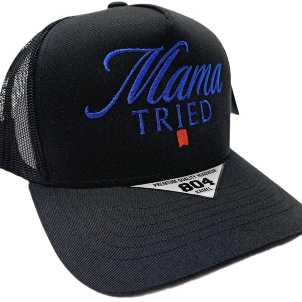 Mama Tried USA Embroidery Retro Vintage Style Trucker Cap Hat Funny Gift Gag Cap - Picture 11 of 15